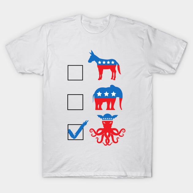 Democrat Republican Cthulhu Funny Politics Political Meme T-Shirt by Mellowdellow